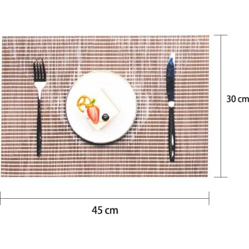 10pcs Japanese placemat diamond thick woven table mat waterproof heat insulation pad western placemat table flag coaster