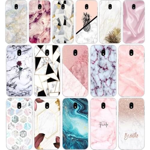 344FG Pink Blue Ink Marble Soft Silicone Tpu Cover phone Case for Samsung j3 j5 j7 2016 2017 j330 j2 j6 Plus 2018