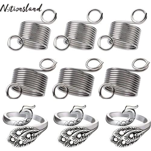 9Pcs Adjustable Knitting Loop Crochet Loop Ring Yarn Guide Finger Holder Knitting Thimble for DIY Faster Knitting Crafts