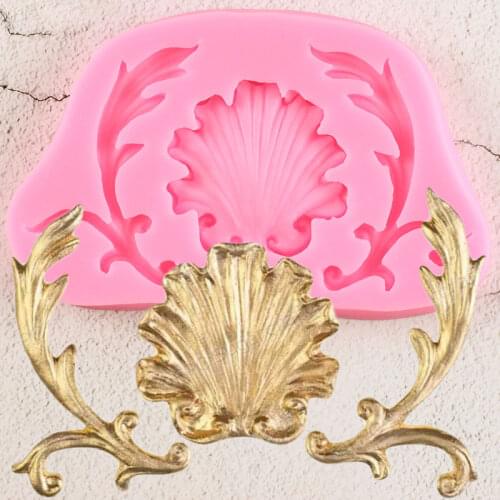 Baroque Scroll Relief Border Silicone Molds DIY Cake Decorating Tools Cupcake Topper Fondant Chocolate Polymer Clay Candy Moulds