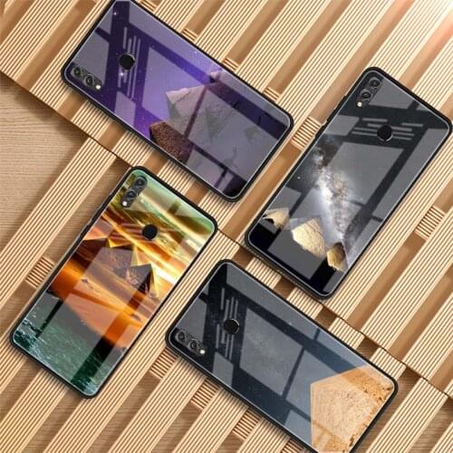 Egyptian Pyramids Tempered Glass Phone Case For Huawei P20 P30 P40 P40 Lite Pro Psmart Mate 20 30 Cover Shell