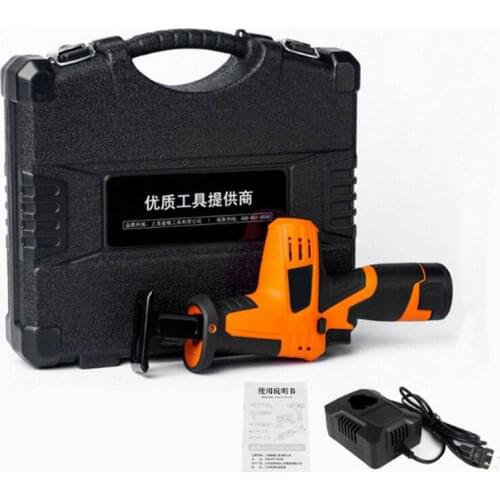 Electric Saw Reciprocating Saw for Wood Metal Cutting 12V Cordless Woodworking Cutter 2200SPM DIY Power Tool with LED Light