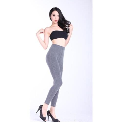 Hot Sales 2019 New style Thermo Cashmere Skinny Leggings Underwear Women Double layers Wool Warm Pants Slim Free Shipping