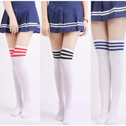 Hot Sale Women Thigh High Sexy Stocking Elastic Womens Striped Over Knee Girl Lady Long Fashion Stocking