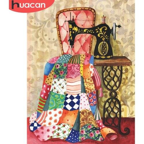 HUACAN Diamond Painting Sewing Machine Full Square Drill Art Kits New Arrival Layout Display Home Decoration Rhinestone