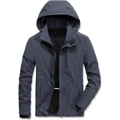 Pop New Mens Jacket Hooded Thin Coat High quality Windproof Waterproof Jacket Male Casual Travel Jacket Casaco Masculino