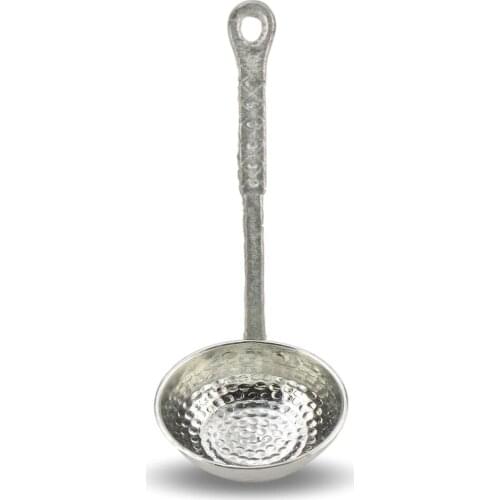 Copper Tin Service Ladle Handmade Cast Handle Soup Ladle Copper Worker Ladle