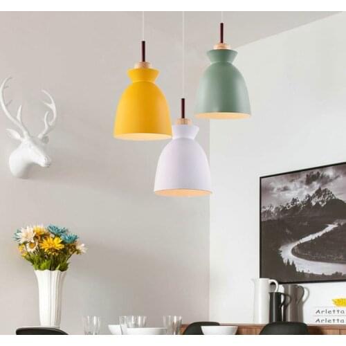 Room, dining room, bedroom lighting set, Nordic solid wood dining chandelier, individual aluminum Makaron Chandelier