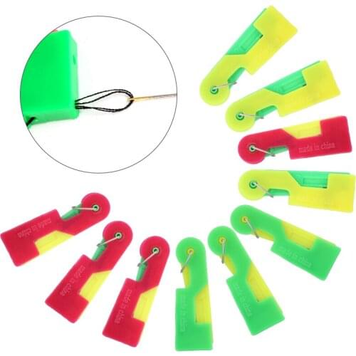 Imzay Sewing Needle Threader Thimble Thread Tool Threader Elderly Guide Needle Easy Device Automatic Thread Sewing Supplies