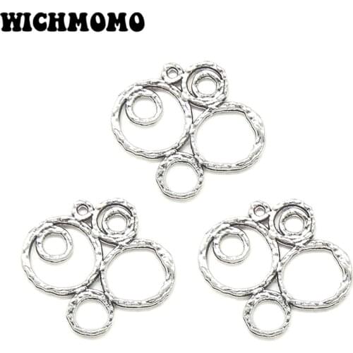 2019 New 21*22MM 10pieces/bag Retro Zinc Alloy Geometry Charms Pendants Diy Earring Bracelets Jewellery Accessories