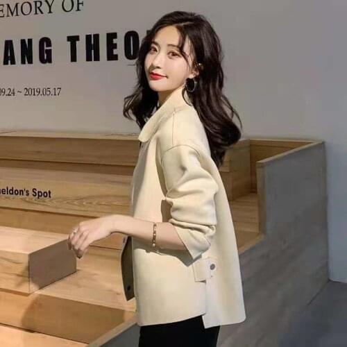 2021 New Fashion Spring And Autumn Korean Loose And Versatile Suede Short Small Casual Coat For Women Jacket