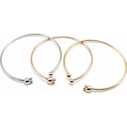 2021 new simple rose gold Mickey bracelet all-match bracelet accessories bracelet for girls Fashion Bracelets Women Boho Jewelry