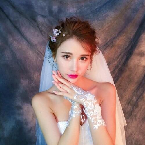 New Fashion Bridal Wedding Gloves Wedding White Short Party Gloves Fingerless Elegant Pearls Evening Gloves