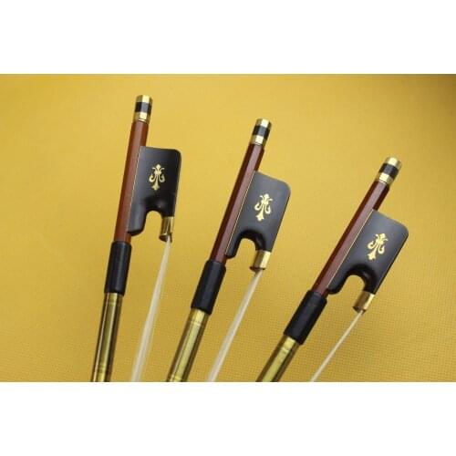 New professional 4/4 Cello Bow Superior Brazilwood ebony frog white horse hair