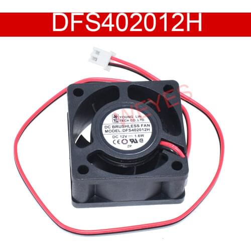 Original DFS402012H DC12V 1.6W 40*40*20mm Two Lines Cooling Fan