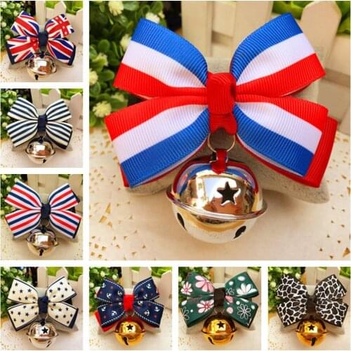 Pet dog cat Necklace little dog bell Bow tie pet bow tie Necklace cat Teddy adjustable small dog supplies