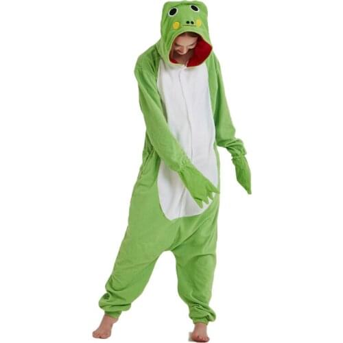 Frog Onesie Animal Pajama Funny Cute Kigurumi Green Outfit Unisex Women Men Festival Suit Polar Fleece
