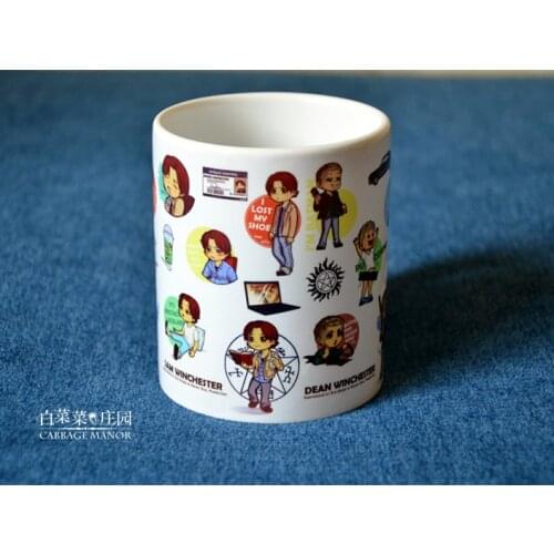 Supernatural Sam Dean Castiel pudding I lost my shoe cute mug cup