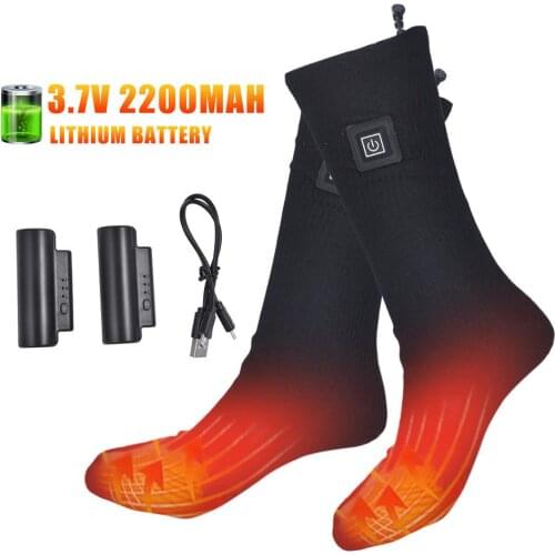 Thermal Cotton Heated Socks Sport Ski Socks Winter Foot Warmer Electric Warming Sock Battery Power Men Women
