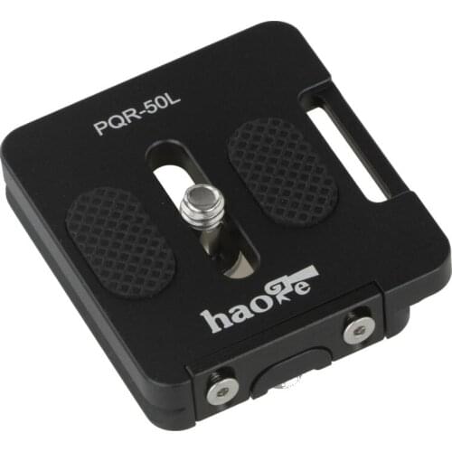 Haoge 50mm Universal Camera Quick Release Plate with Retractable Lip Flange for Arca Standard Tripod Ball Head Ballhead Clamp