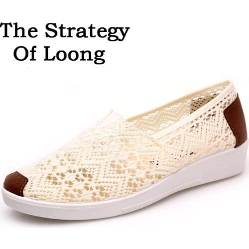 Women Cut out Closed Toe Low Cut Summer Shoes New Arrival Summer Breathable Canvas Flat Heels Lady Fisherman Shoes 20180731