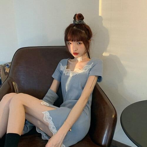 Women Summer dress 2021 new restoring ancient ways bud silk French open fork dress Hepburn wind small vestido de mujer YDK826