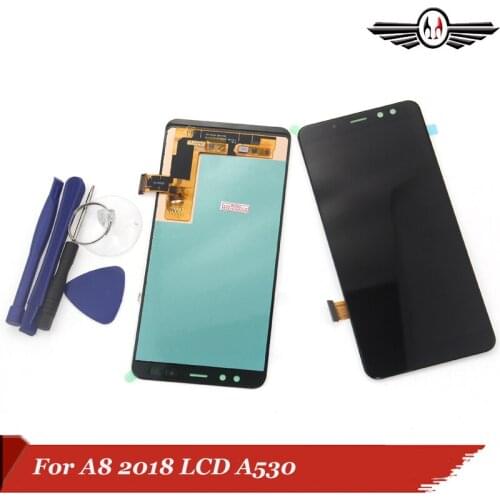 LCD for SAMSUNG Galaxy A8 2018 LCD A530 LCD Touch Digitizer Assembly Brightness adjusted