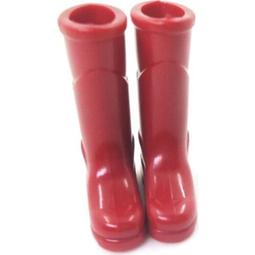 1/12 Dollhouse Miniature Garden Tools - Red Rubber Rain Boots for Fairy Garden Decor Ornaments