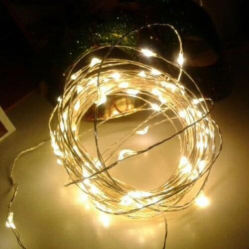 10pcs/Lot 10M 100LEDs 3AA Battery Operated copper wires micro String led For Wedding Party Event Decor