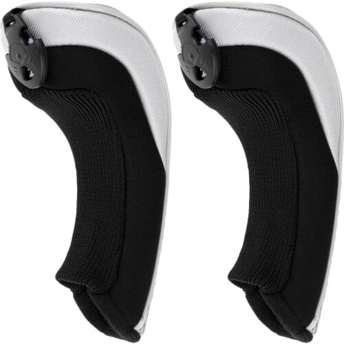 2pcs Golf Hybrid UT Club Rescue Head Cover Headcover with Number Tag Gray