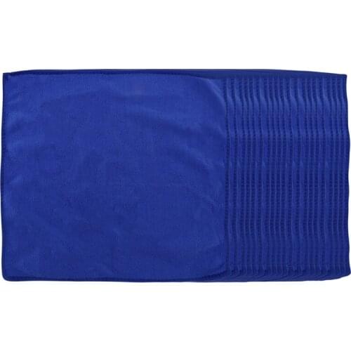 20pcs Absorbent Microfiber Towel Car Home Kitchen Washing Clean Wash Cloth Blue