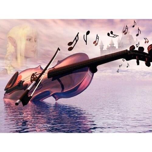 3D Diamond Embroidery Violin girl picture of Rhinestones Mosaic 5D DIY Diamond Painting Full square /Round Decor crafts FG1215