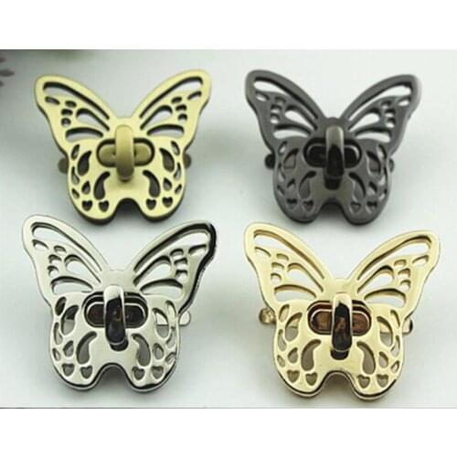 Luggage hardware accessories Golden die-casting twist lock Mortise lock butterfly lock bag lock