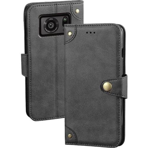 Itgoogo Case For Sharp Aquos R6 Hight Quality Flip Leather Cover For Sharp Aquos R6 Wallet Phone Case Coque