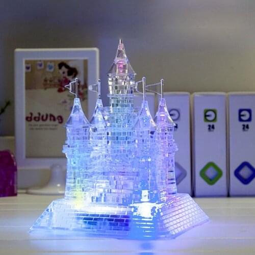 Building Blocks Toys DIY Castle 3D Crystal Building Blocks Kids Castle Construction Pattern Toys Kids Educational Toy 1
