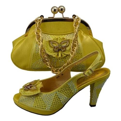 Doershow doershow Free Shipping By DHL African Shoes And Matching Bags Set For Party Fashion Matching Shoes And Bags Italy !F1-5