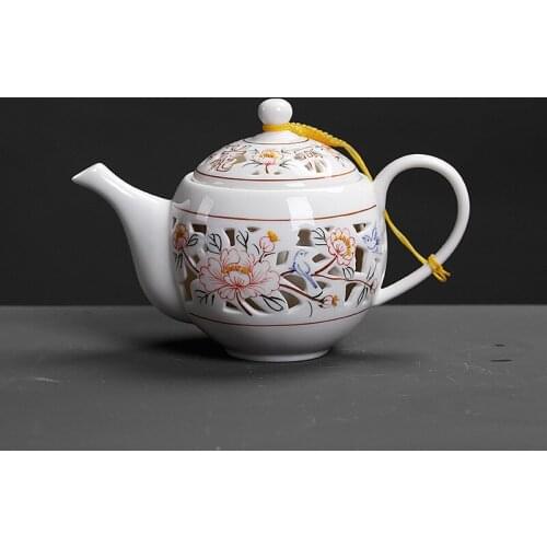 Porcelain blue and white porcelain kettle single teapot home ceramic retro personality simple Jingdezhen kettle kungfu tea set