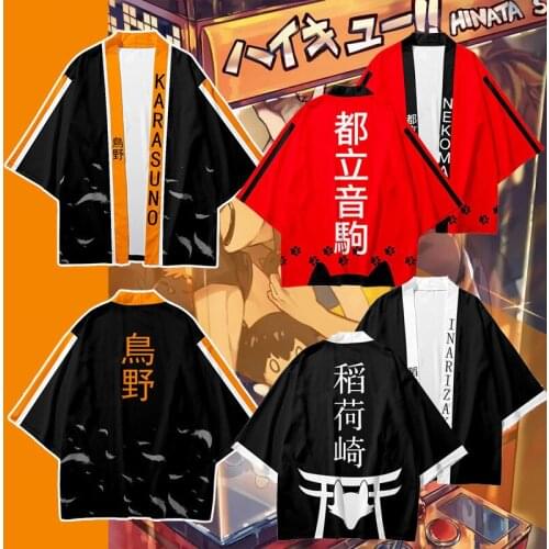 Anime Haikyu 3D T-shirt Karasuno Nekoma Hinata Shoyo Cosplay Haori Women Men Harajuku T Shirt Summer Short Sleeve Tee Tops