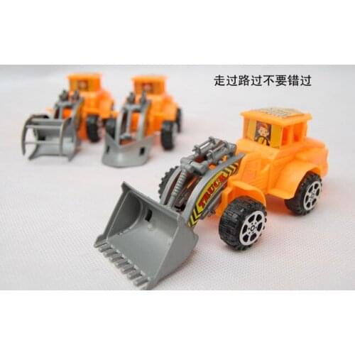Truck bulldozing earth clamp toy Plastic Metal Child Educational Toys Cartoon Yellow Back Truck Bulldozing Earth Clamp Pressure