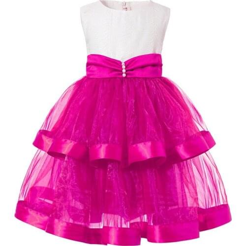 2018 summer style Lace girl lace wedding dress pageant girl princess party communion dresses children size 2-7 baby girl clothes