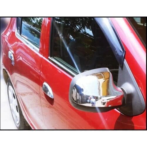 2 Pieces High Quality ABS Plastic Style Chrome Mirror Covers Caps RearView Mirror Chrome For Dacia Sandero Stepway 2012-2018