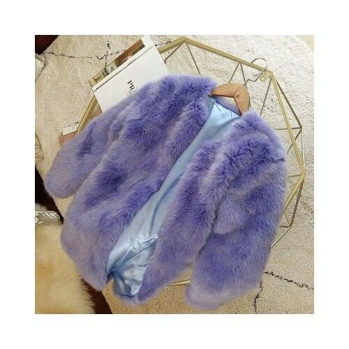 Top brand New Style 2020 High-end Fashion Women Faux Fur Coat S91 high quality