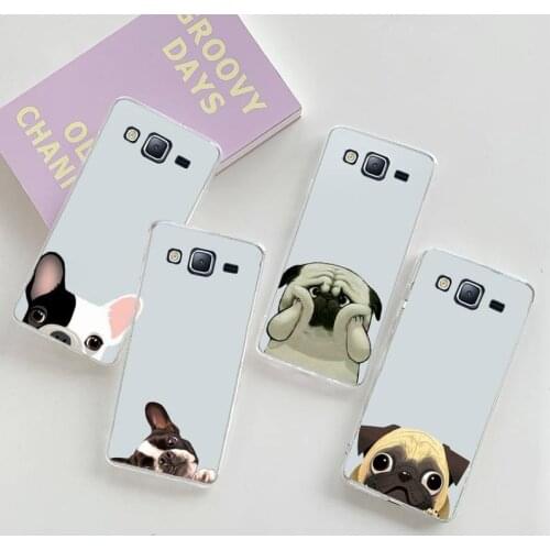 Pug Dog French Bulldog cute Phone Case Transparent For Samsung Galaxy A S Note J 5 8 51 2016 Prime 20 Ultra 6 7 Edge PLUS 21