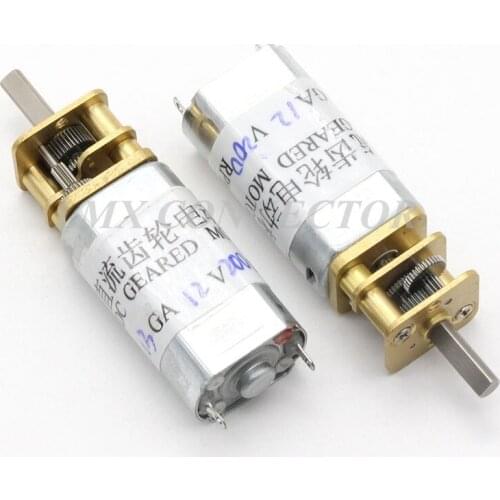 2PCS DC Gear Motor 13GA 12V 120RPM/200RPM/300RPM 12*13*38.5mm with Gear