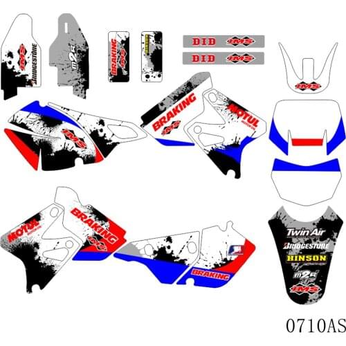 Full Graphics Decals Stickers Motorcycle Background Custom Number Name For SUZUKI DRZ400 SM S E DRZ 400 SM S E 2000-2012