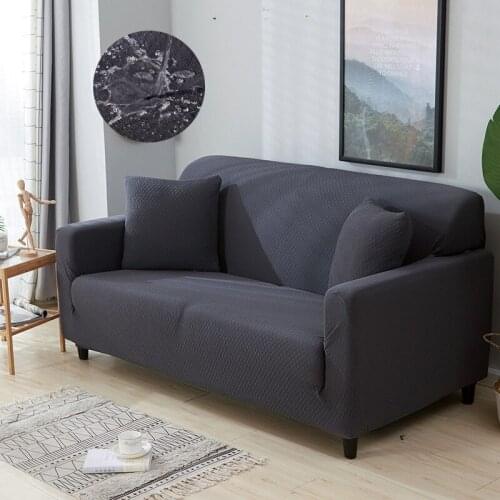 Solid Color Grid Waterproof Knitting Sofa Cover Universal Sofa Slipcover Waterproof Thicker Sofa Towel Elastic Covers Sofa For