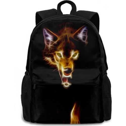 Ohmelody 3D Animal Prints Wolf Backpacks Men Large Capacity Travelling Backpack Men Women Casual Daypacks 2021