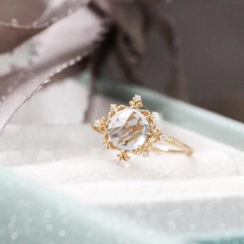 Original design inlaid cubic zirconia opening adjustable ring light luxury sparkling charm womens brand silver jewelry