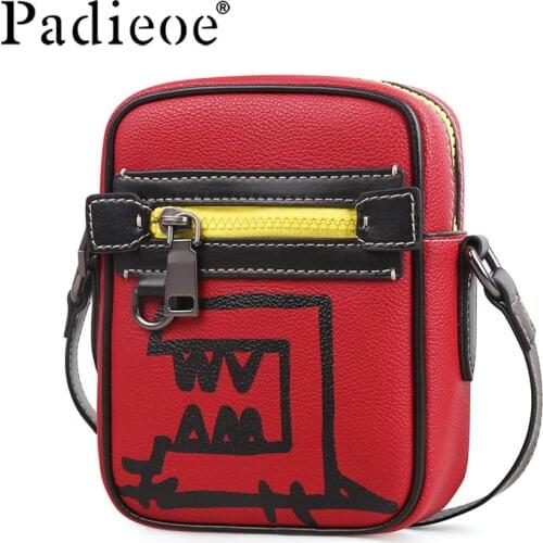 Padieoe crossbody bags for men leather shoulder bags satchel bag sling bag purses fashion vintage