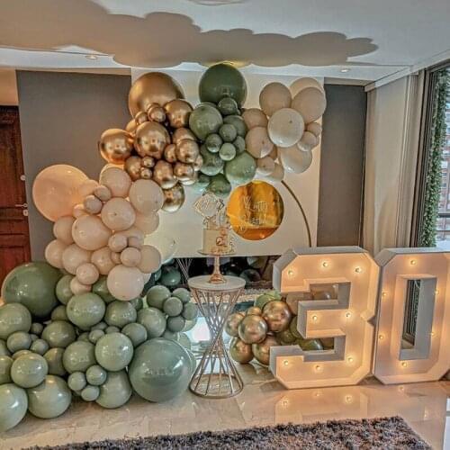 Retro Bean Balloon Garland Arch Jungle Safari Theme Party Balloon Kids Birthday Party Baby Shower Wedding Decors Helium Globos